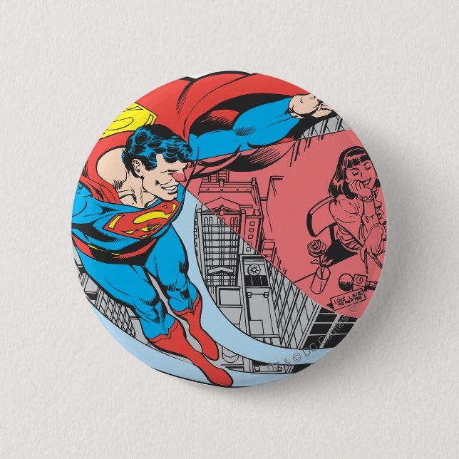 Superman X-Ray Vision Pinback Button (Front)