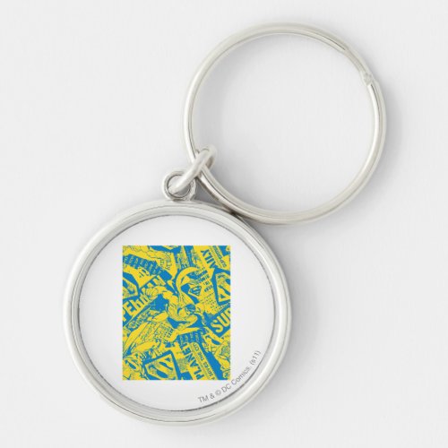 Superman Yellow and Blue Keychain