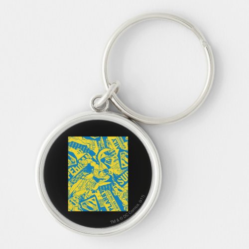 Superman Yellow and Blue Keychain