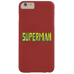 Superman | Yellow Blue Letters Logo Barely There iPhone 6 Plus Case