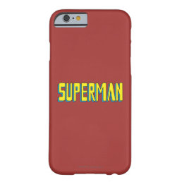 Superman | Yellow Blue Letters Logo Barely There iPhone 6 Case