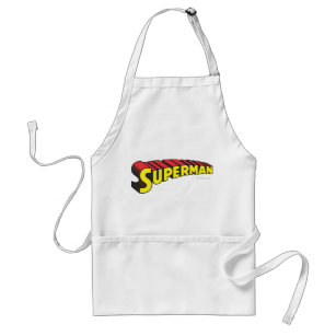 Superman   Yellow Red Letters Logo Adult Apron