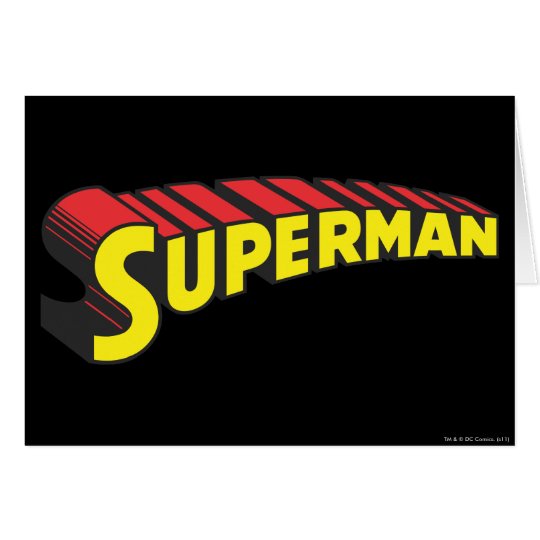 Superman | Yellow Red Letters Logo Card