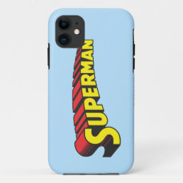 Superman | Yellow Red Letters Logo iPhone 11 Case