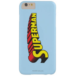 Superman | Yellow Red Letters Logo Barely There iPhone 6 Plus Case