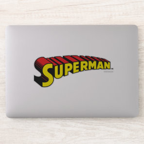 Superman | Yellow Red Letters Logo Sticker