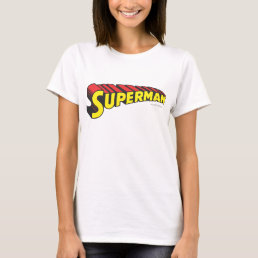 Superman | Yellow Red Letters Logo T-Shirt