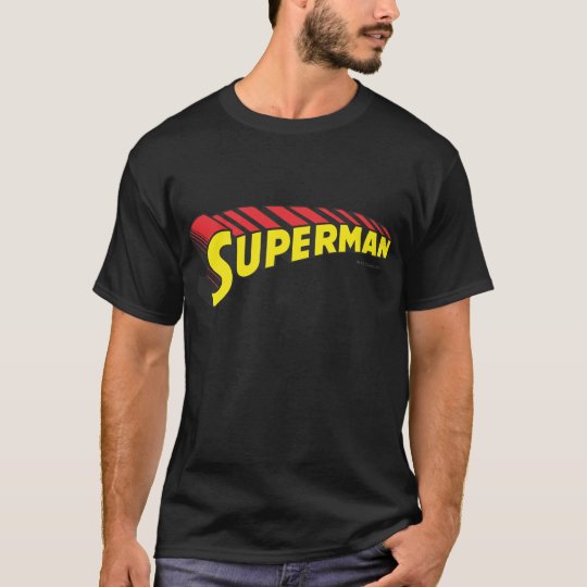 Superman | Yellow Red Letters Logo T-Shirt