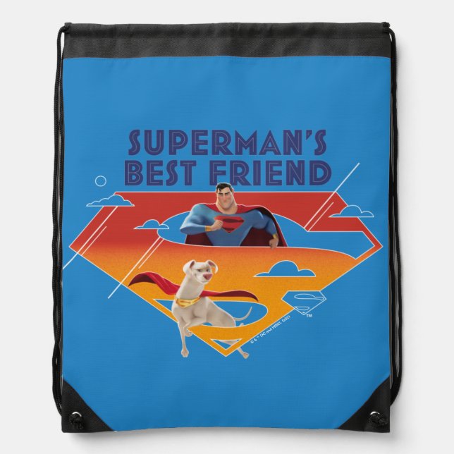 Superman's Best Friend Drawstring Bag (Front)