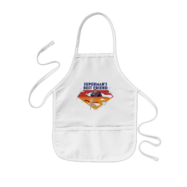 Superman's Best Friend Kids' Apron (Front)