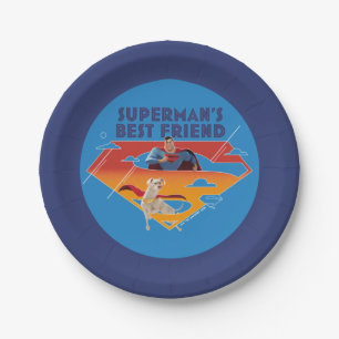 Superman's Best Friend Paper Plates