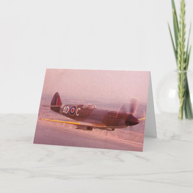 Supermarine Spitfire Airplane Card (Front)