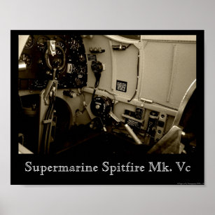 Supermarine Spitfire Cockpit Poster
