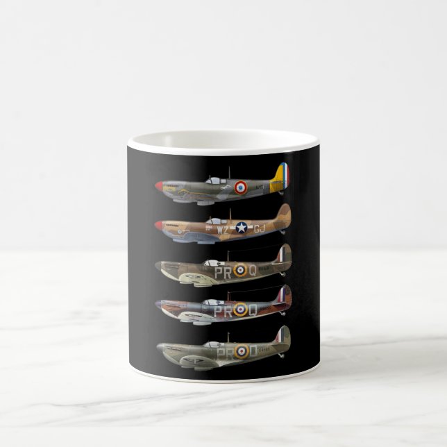 Supermarine Spitfire is a British WW2 fighter Coffee Mug (Center)