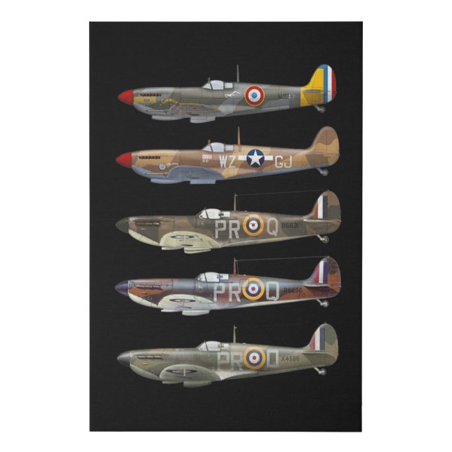 Supermarine Spitfire is a British WW2 fighter Faux Canvas Print (Front)