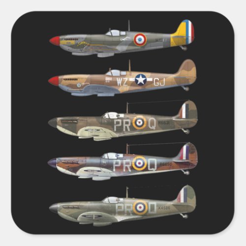 Supermarine Spitfire is a British WW2 fighter Square Sticker