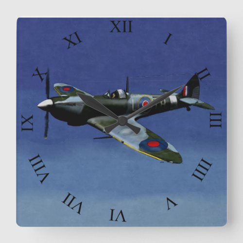 Supermarine Spitfire IX Wall Clock Square Wall Clock