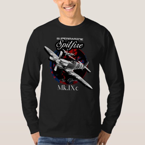 Supermarine Spitfire MKIXc WW2 Fighter Plane T_Shirt