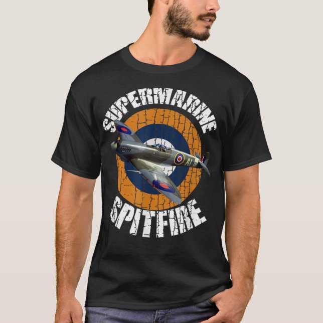 Supermarine Spitfire RAF Warbird Military WW2 airc T-Shirt (Front)