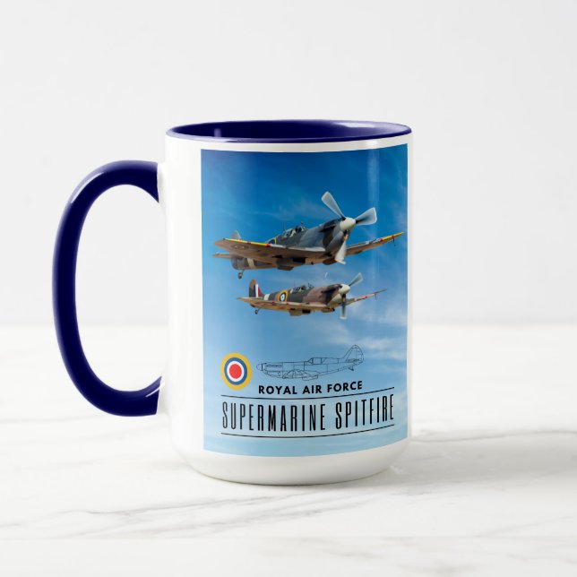 SUPERMARINE SPITFIRE - ROYAL AIR SQUADRON MUG (Left)