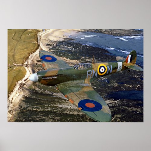 Supermarine Spitfire _ Vintage Aviation Photograph Poster