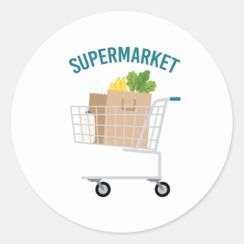 Supermarket Classic Round Sticker