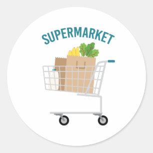 Supermarket Classic Round Sticker