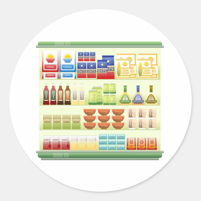 Supermarket Goods Shelf Stickers (Front)