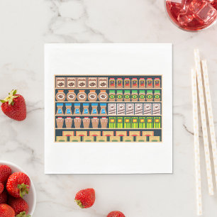Supermarket Shelf Paper Napkins