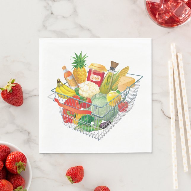 Supermarket Shopping Basket Napkins (Creator Uploaded)