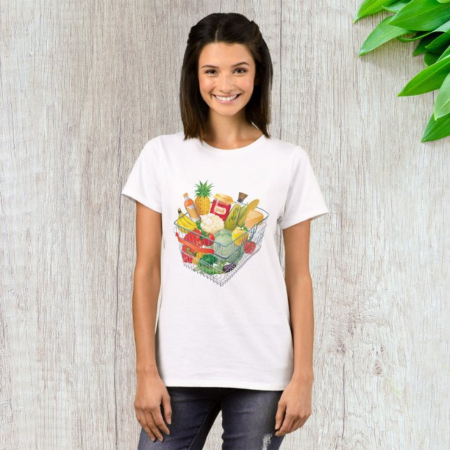 Supermarket Shopping Basket T-Shirt (Creator Uploaded)