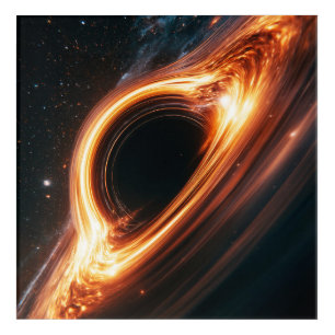 Supermassive Black Hole Accretion Disk Space Art