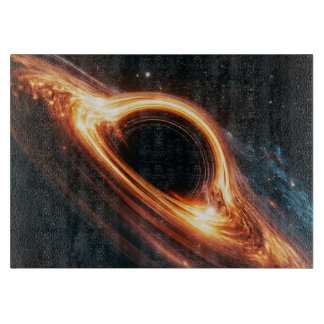 Supermassive Black Hole Accretion Disk Space Art Cutting Board