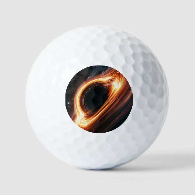 Supermassive Black Hole Accretion Disk Space Art  Golf Balls (Front)