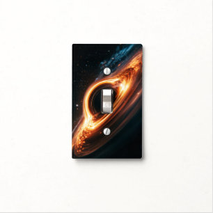 Supermassive Black Hole Accretion Disk Space Art Light Switch Cover