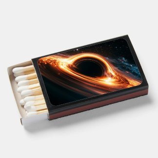Supermassive Black Hole Accretion Disk Space Art Matchboxes