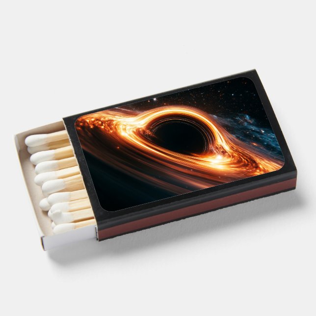 Supermassive Black Hole Accretion Disk Space Art  Matchboxes (Front Open)
