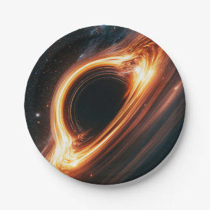 Supermassive Black Hole Accretion Disk Space Art   Paper Plates