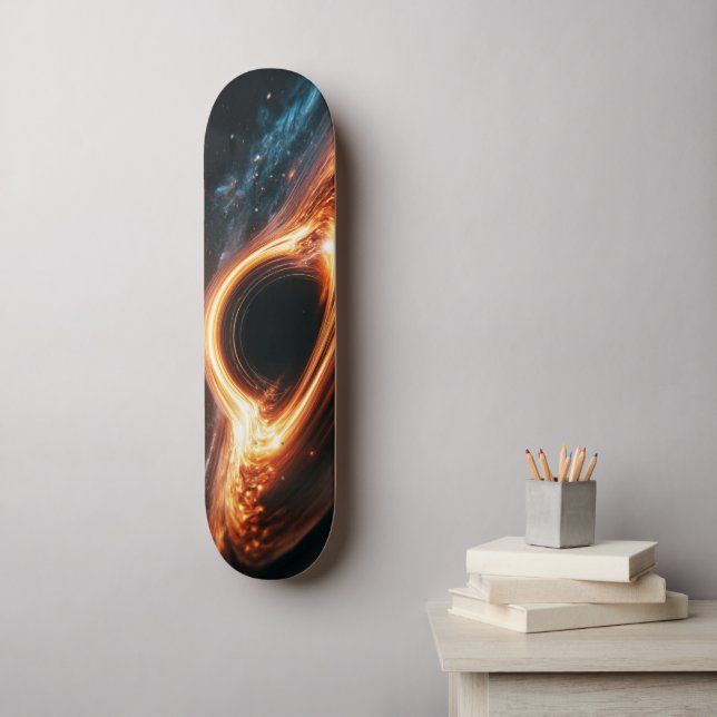 Supermassive Black Hole Accretion Disk Space Art Skateboard (Wall Art)