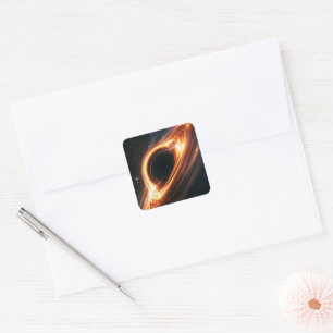 Supermassive Black Hole Accretion Disk Space Art  Square Sticker