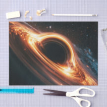 Supermassive Black Hole Accretion Disk Space Art