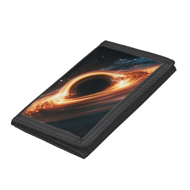 Supermassive Black Hole Accretion Disk Space Art  Trifold Wallet (Bottom)