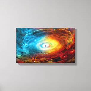 Supermassive Black Hole Illustration Canvas Print