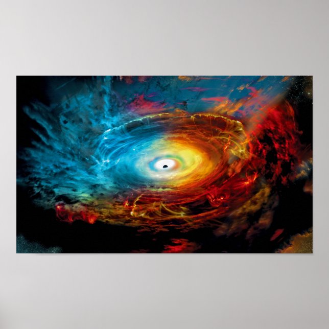 Supermassive Black Hole Illustration Poster (Front)