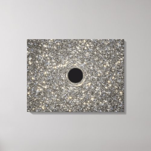 Supermassive Black Hole In The Middle Of A Galaxy Canvas Print