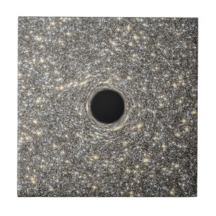 Supermassive Black Hole In The Middle Of A Galaxy. Ceramic Tile