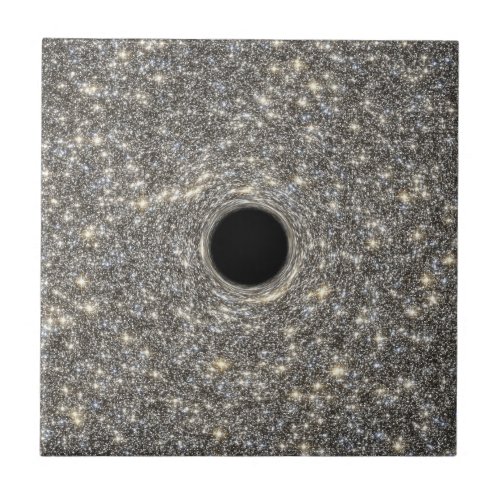 Supermassive Black Hole In The Middle Of A Galaxy Ceramic Tile