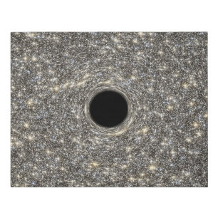 Supermassive Black Hole In The Middle Of A Galaxy. Faux Canvas Print