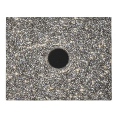 Supermassive Black Hole In The Middle Of A Galaxy Faux Canvas Print
