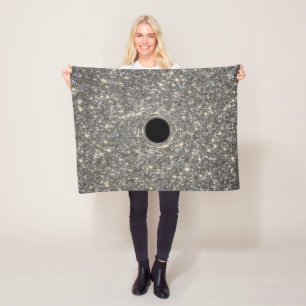 Supermassive Black Hole In The Middle Of A Galaxy. Fleece Blanket